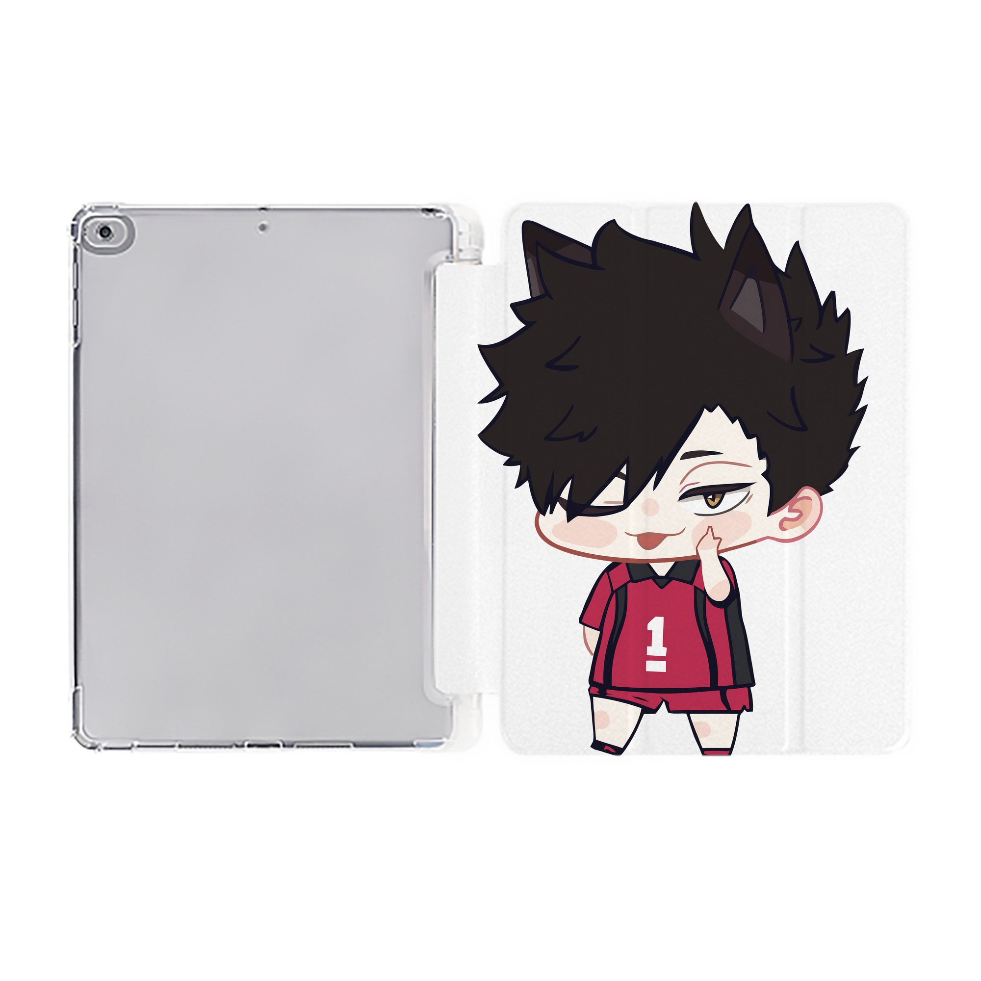 （画像用） ハイキュー!! Haikyu!! IPad ケース ペン収納付き 三つ折りスタンド PUレザー×シリコン 対応機種9.5/10.5/10.9インチ